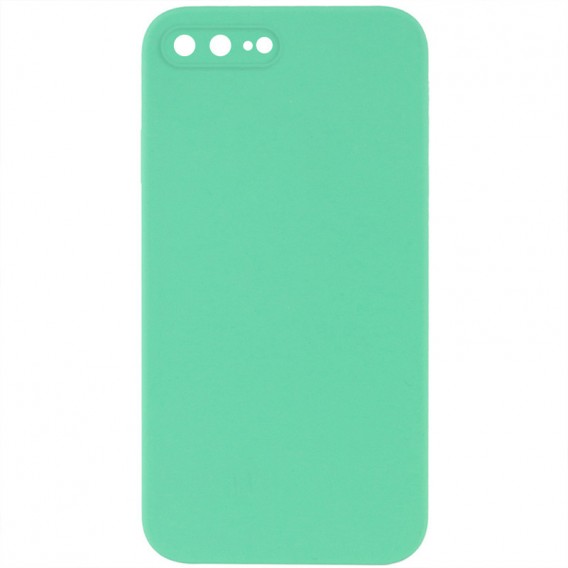 Silicone Case Square Full Camera Protective (AA) NOLOGO для Apple iPhone 7 plus / 8 plus (5.5") Зелений / Spearmint