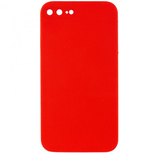 Silicone Case Square Full Camera Protective (AA) NOLOGO для Apple iPhone 7 plus / 8 plus (5.5") Красный / Red