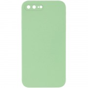 Silicone Case Square Full Camera Protective (AA) NOLOGO для Apple iPhone 7 plus / 8 plus (5.5") Мятный / Mint