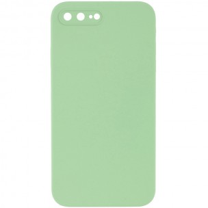 Чохол Silicone Case Square Full Camera Protective (AA) NOLOGO для Apple iPhone 7 plus/8 plus (5.5") М'ятний / Mint