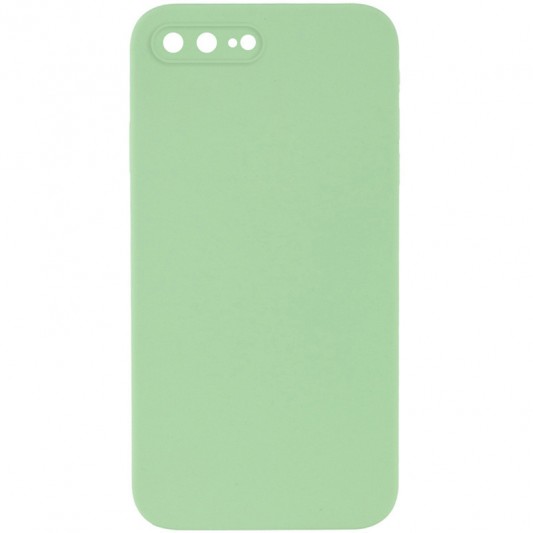 Silicone Case Square Full Camera Protective (AA) NOLOGO для Apple iPhone 7 plus / 8 plus (5.5") Мятный / Mint