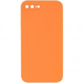 Чехол Silicone Case Square Full Camera Protective (AA) NOLOGO для Apple iPhone 7 plus/8 plus (5.5 дюйма) Оранжевый / Papaya