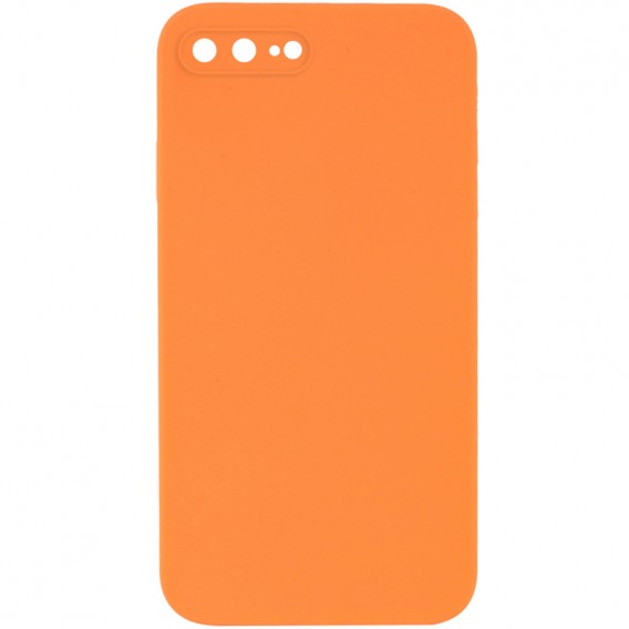Чохол Silicone Case Square Full Camera Protective (AA) NOLOGO для Apple iPhone 7 plus/8 plus (5.5") Помаранчевий / Papaya