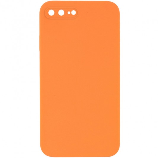Silicone Case Square Full Camera Protective (AA) NOLOGO для Apple iPhone 7 plus / 8 plus (5.5") Оранжевый / Papaya