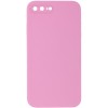 Silicone Case Square Full Camera Protective (AA) NOLOGO для Apple iPhone 7 plus / 8 plus (5.5") Рожевий / Light pink