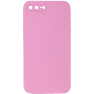 Чохол Silicone Case Square Full Camera Protective (AA) NOLOGO для Apple iPhone 7 plus/8 plus (5.5") Рожевий / Light pink
