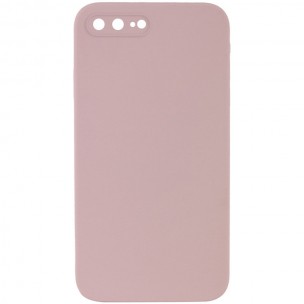Silicone Case Square Full Camera Protective (AA) NOLOGO для Apple iPhone 7 plus / 8 plus (5.5") Рожевий / Pink Sand
