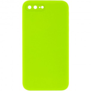 Чохол Silicone Case Square Full Camera Protective (AA) NOLOGO для Apple iPhone 7 plus/8 plus (5.5") Салатовий / Neon green