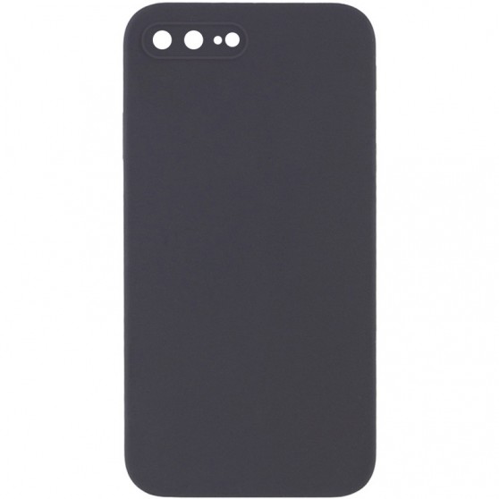 Silicone Case Square Full Camera Protective (AA) NOLOGO для Apple iPhone 7 plus / 8 plus (5.5") Сірий / Dark Gray