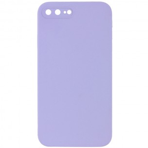 Чохол Silicone Case Square Full Camera Protective (AA) NOLOGO для Apple iPhone 7 plus/8 plus (5.5") Бузковий / Dasheen