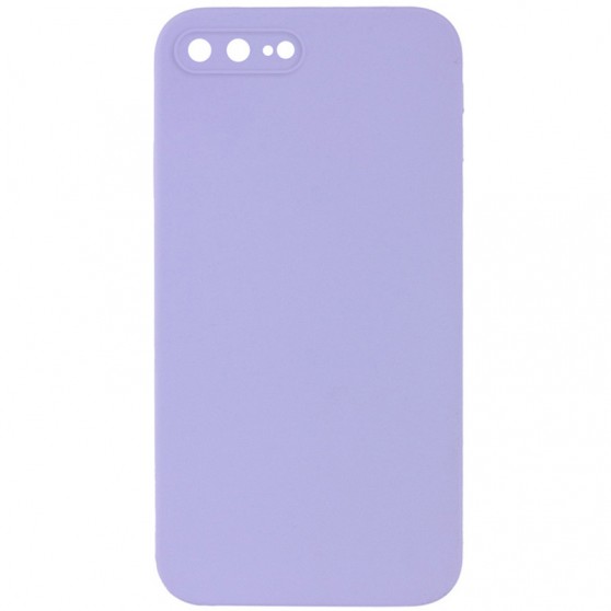 Silicone Case Square Full Camera Protective (AA) NOLOGO для Apple iPhone 7 plus / 8 plus (5.5") Бузковий / Dasheen