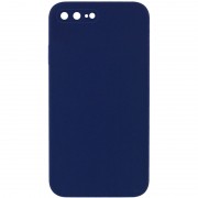 Silicone Case Square Full Camera Protective (AA) NOLOGO для Apple iPhone 7 plus / 8 plus (5.5") Темно-синий / Midnight blue