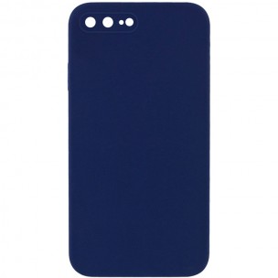 Чохол Silicone Case Square Full Camera Protective (AA) NOLOGO для Apple iPhone 7 plus/8 plus (5.5") Темно-синій / Midnight blue