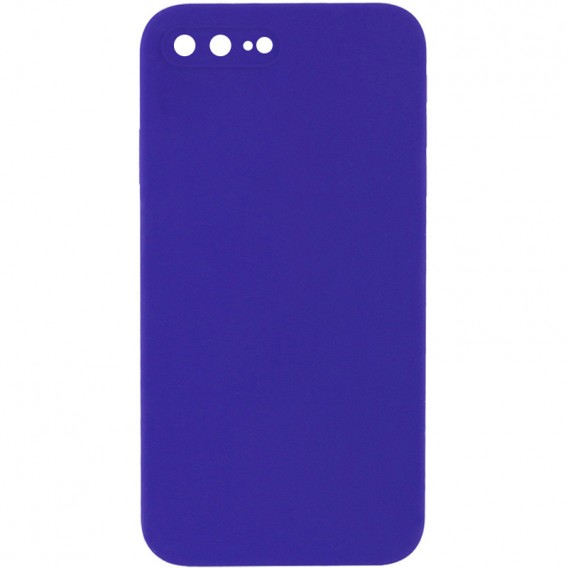 Silicone Case Square Full Camera Protective (AA) NOLOGO для Apple iPhone 7 plus / 8 plus (5.5") Фіолетовий / Ultra Violet