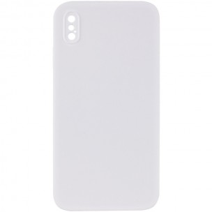 Silicone Case Square Full Camera Protective (AA) NOLOGO для Apple iPhone X / XS (5.8") Білий / White