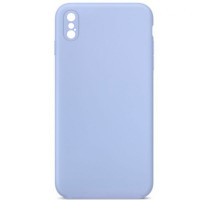 Чохол Silicone Case Square Full Camera Protective (AA) NOLOGO для Apple iPhone X / XS (5.8") Блакитний / Lilac Blue