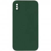 Silicone Case Square Full Camera Protective (AA) NOLOGO для Apple iPhone X / XS (5.8") Зеленый / Cyprus Green