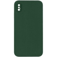 Чохол Silicone Case Square Full Camera Protective (AA) NOLOGO для Apple iPhone X / XS (5.8") Зелений / Cyprus Green