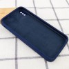 Silicone Case Square Full Camera Protective (AA) NOLOGO для Apple iPhone X / XS (5.8") Темно-синій / Midnight blue