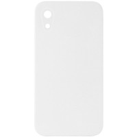 Silicone Case Square Full Camera Protective (AA) NOLOGO для Apple iPhone XR (6.1") Белый / White