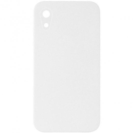 Silicone Case Square Full Camera Protective (AA) NOLOGO для Apple iPhone XR (6.1") Белый / White