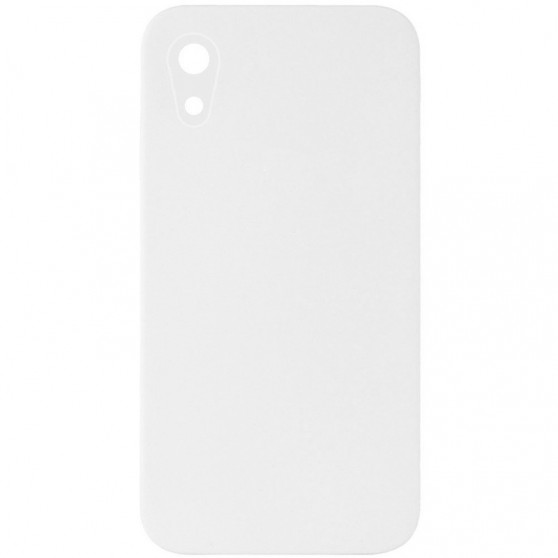 Silicone Case Square Full Camera Protective (AA) NOLOGO для Apple iPhone XR (6.1") Белый / White