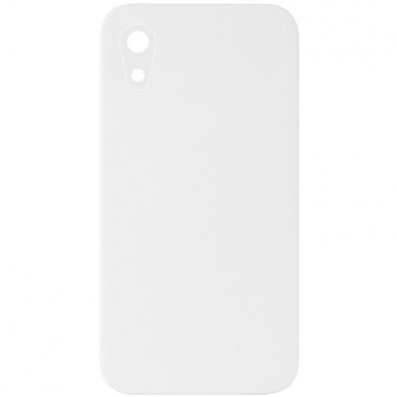 Silicone Case Square Full Camera Protective (AA) NOLOGO для Apple iPhone XR (6.1") Білий / White
