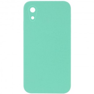 Чехол Silicone Case Square Full Camera Protective (AA) NOLOGO для Apple iPhone XR (6.1 дюйма) Бирюзовый / Turquoise