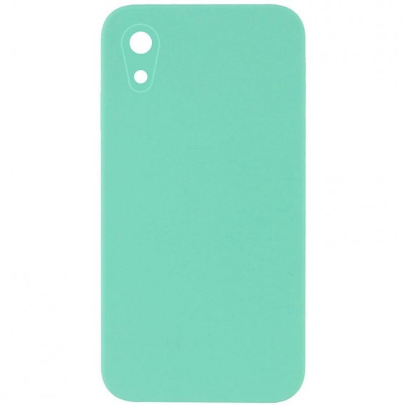 Чохол Silicone Case Square Full Camera Protective (AA) NOLOGO для Apple iPhone XR (6.1") Бірюзовий / Turquoise