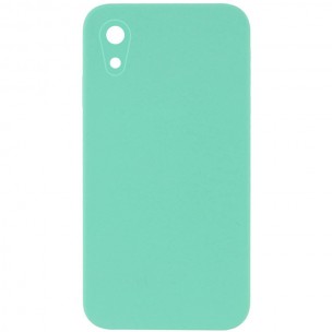 Чохол Silicone Case Square Full Camera Protective (AA) NOLOGO для Apple iPhone XR (6.1") Бірюзовий / Turquoise Чохол Silicone Case Square Full Camera Protective (AA) NOLOGO для Apple iPhone XR (6.1") Бірюзовий / Turquoise