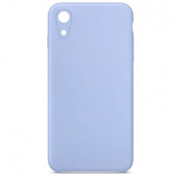 Чехол Silicone Case Square Full Camera Protective (AA) NOLOGO для Apple iPhone XR (6.1 дюйма) Голубой / Lilac Blue