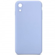Silicone Case Square Full Camera Protective (AA) NOLOGO для Apple iPhone XR (6.1") Голубой / Lilac Blue