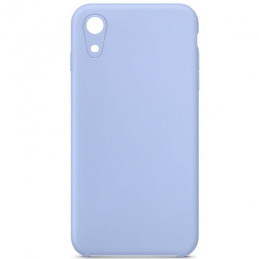 Silicone Case Square Full Camera Protective (AA) NOLOGO для Apple iPhone XR (6.1") Голубой / Lilac Blue