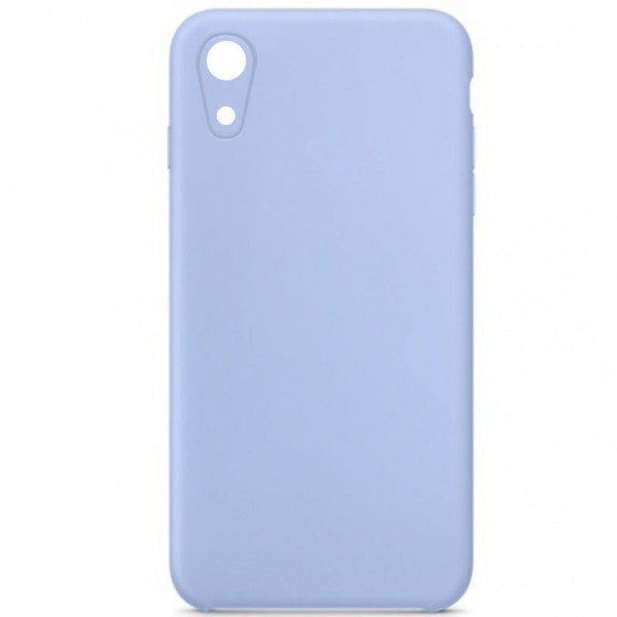 Silicone Case Square Full Camera Protective (AA) NOLOGO для Apple iPhone XR (6.1") Голубой / Lilac Blue