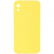 Silicone Case Square Full Camera Protective (AA) NOLOGO для Apple iPhone XR (6.1") Желтый / Yellow