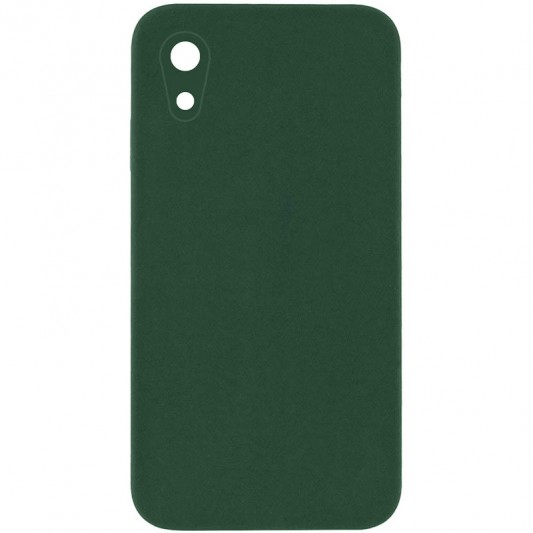 Silicone Case Square Full Camera Protective (AA) NOLOGO для Apple iPhone XR (6.1") Зеленый / Cyprus Green