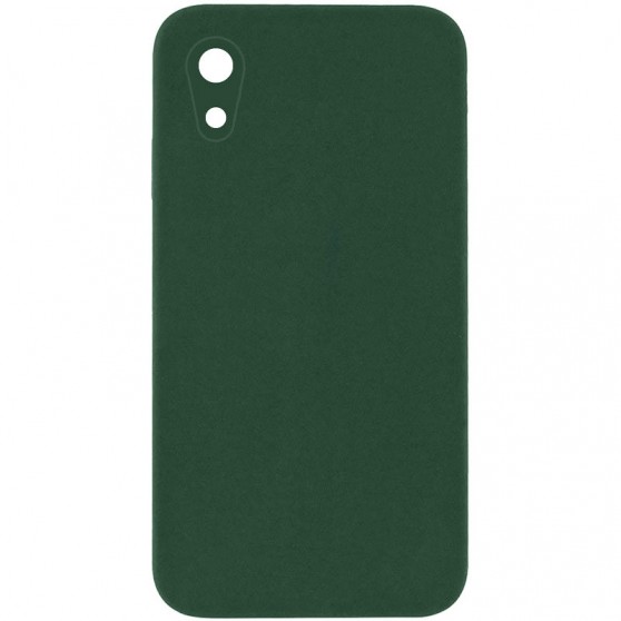 Silicone Case Square Full Camera Protective (AA) NOLOGO для Apple iPhone XR (6.1") Зелений / Cyprus Green