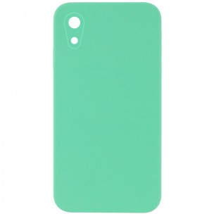 Чохол Silicone Case Square Full Camera Protective (AA) NOLOGO для Apple iPhone XR (6.1") Зелений / Spearmint