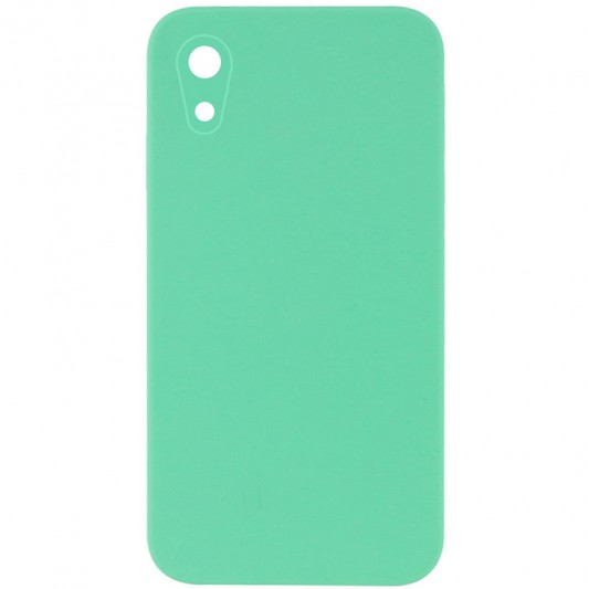 Silicone Case Square Full Camera Protective (AA) NOLOGO для Apple iPhone XR (6.1") Зеленый / Spearmint