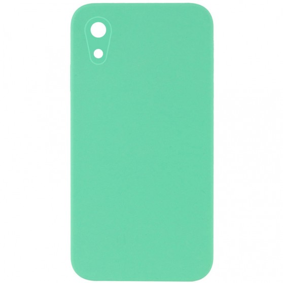 Silicone Case Square Full Camera Protective (AA) NOLOGO для Apple iPhone XR (6.1") Зелений / Spearmint