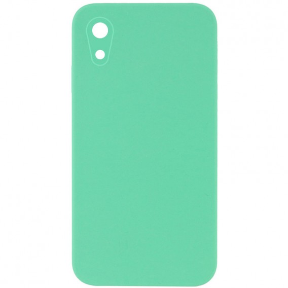 Silicone Case Square Full Camera Protective (AA) NOLOGO для Apple iPhone XR (6.1") Зелений / Spearmint