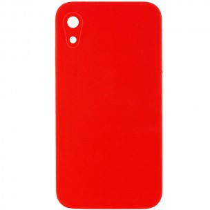 Чохол Silicone Case Square Full Camera Protective (AA) NOLOGO для Apple iPhone XR (6.1") Червоний / Red