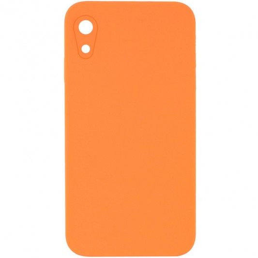 Silicone Case Square Full Camera Protective (AA) NOLOGO для Apple iPhone XR (6.1") Оранжевый / Papaya