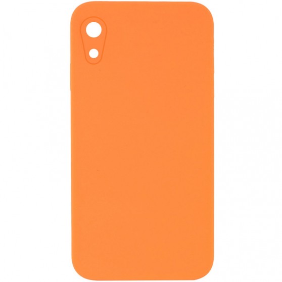 Silicone Case Square Full Camera Protective (AA) NOLOGO для Apple iPhone XR (6.1") Оранжевый / Papaya