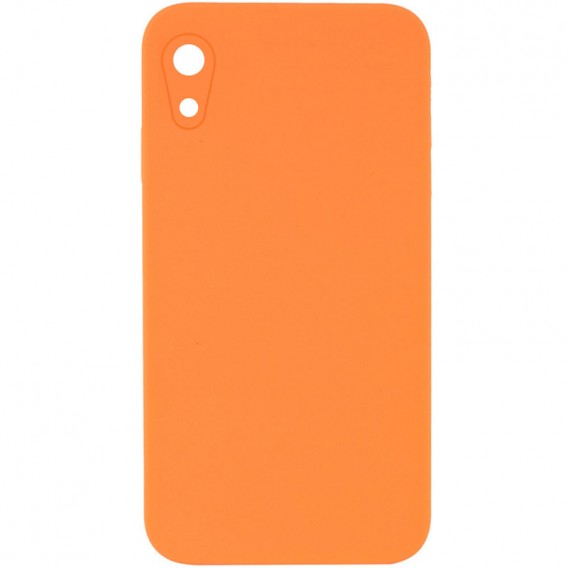 Silicone Case Square Full Camera Protective (AA) NOLOGO для Apple iPhone XR (6.1") Помаранчевий / Papaya