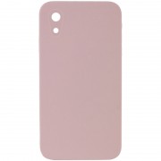 Silicone Case Square Full Camera Protective (AA) NOLOGO для Apple iPhone XR (6.1") Розовый / Pink Sand
