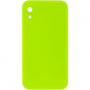 Silicone Case Square Full Camera Protective (AA) NOLOGO для Apple iPhone XR (6.1") Салатовый / Neon green