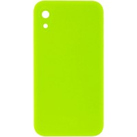 Silicone Case Square Full Camera Protective (AA) NOLOGO для Apple iPhone XR (6.1") Салатовый / Neon green