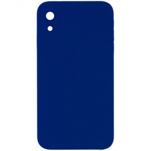 Чохол Silicone Case Square Full Camera Protective (AA) NOLOGO для Apple iPhone XR (6.1") Синій / Deep navy