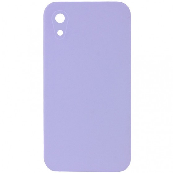 Silicone Case Square Full Camera Protective (AA) NOLOGO для Apple iPhone XR (6.1") Сиреневый / Dasheen